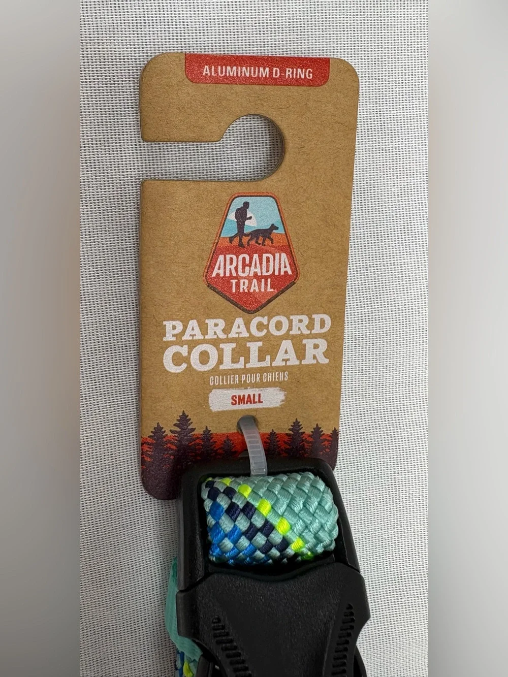 Arcadia Trail Rope Paracord Dog Collar Small-Fits neck 10-14 inches-Blue - Picture 2 of 5